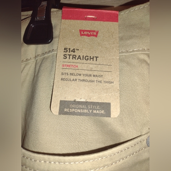 Levi's Beige 514 Straight 34x34 jeans. NWT. - Picture 3 of 13